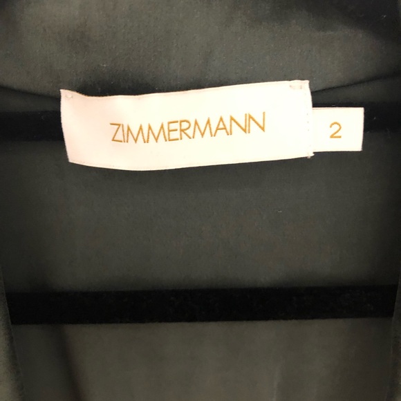 Zimmermann Espionage Wrap Mini Dress in Hunter Green size 2 - Picture 6 of 6